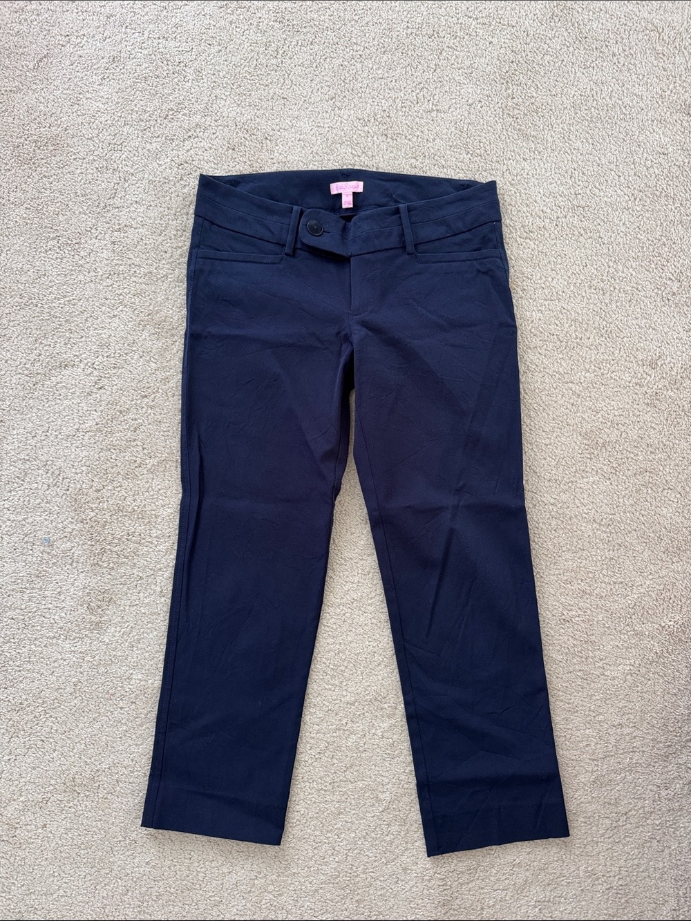 Lilly Pulitzer Navy Cropped Dress Pants